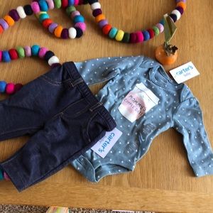 NWT Carter’s “Mommy’s Coffee Date” onesie set